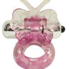 Purrrfect Pets Buzzy Butterfly Silicone Stimulator With Vibrating Bullet Purple