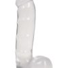 Jelly Jewels Cock And Balls With Suction Cup 8 Inch Diamond