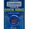 TitanMen Tools Cock Ring Stretch To Fit Blue