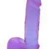 Crystal Jellies Ballsy Cock Sil A Gel 8 Inch Purple