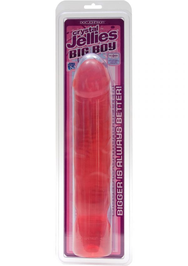 Crystal Jellies Big Boy Dong Sil A Gel 12 Inch Pink