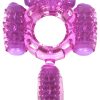 Humm Dinger Super Quad Vibrating Cock Ring Purple
