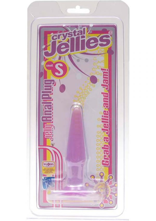 Crystal Jellies Small Butt Plug Sil A Gel Purple