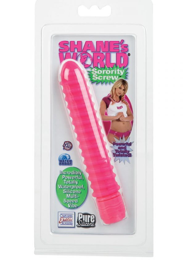 SHANES WORLD SORORITY SCREW VIBE SILICONE 5 INCH PINK