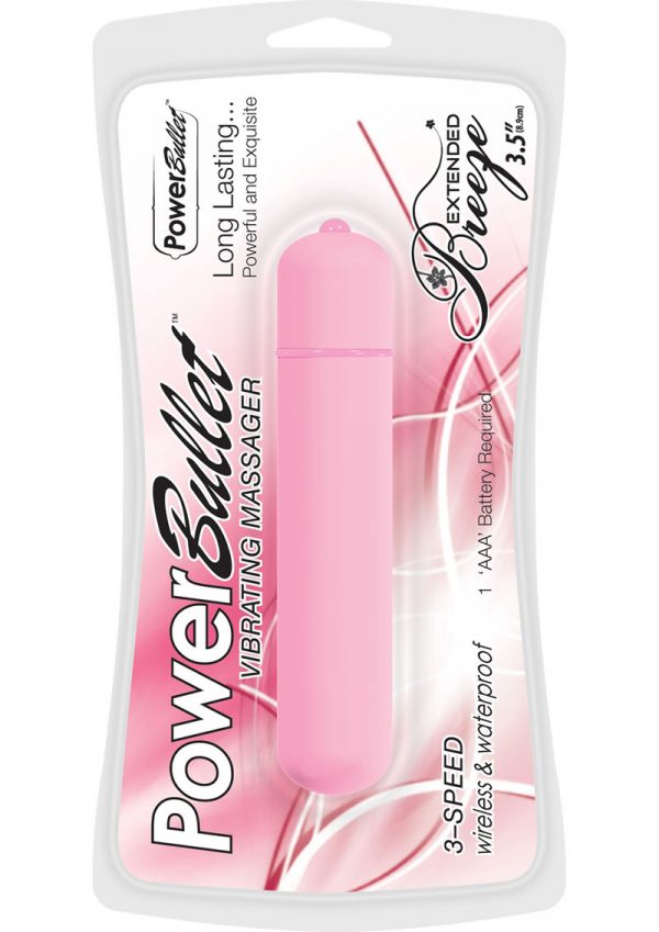 Power Bullet Extended Breeze Waterproof Pink 3.5 Inch