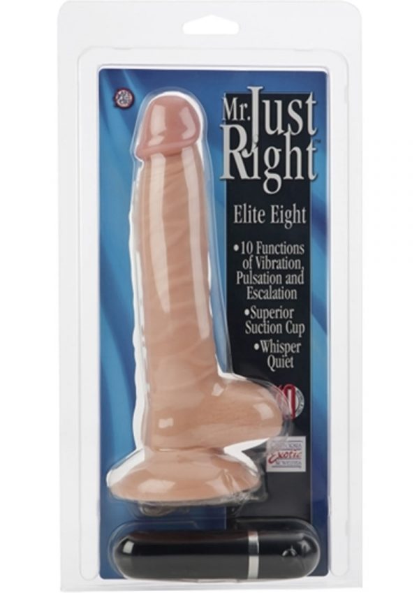 Mr Just Right Elite Eight Dong Vibrator 8.5 Inch Ivory