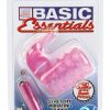 Basic Essentials Stretchy Vibrating Bunny Enhancer Waterproof Pink