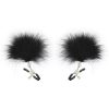 Sex And Mischief Feathered Nipple Clamps Black
