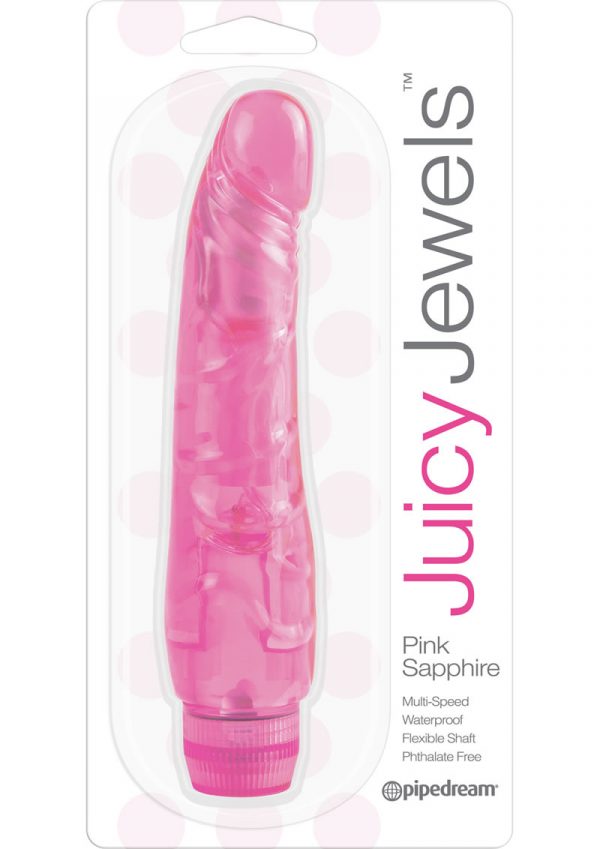 Juicy Jewels Pink Sapphire Vibrator Waterproof Pink