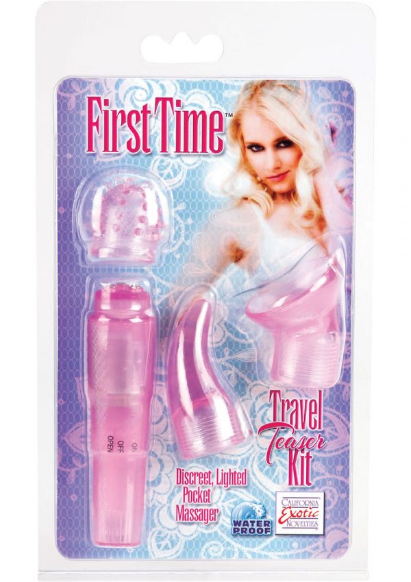 First Time Travel Teaser Massager Kit Waterproof Pink