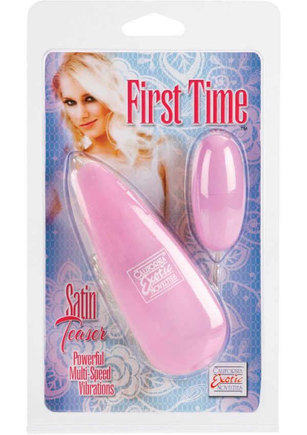 First Time Satin Teaser Wired Remote Control Bullet Pink