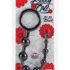 Booty Call X-10 Silicone Anal Beads Black 8 Inch