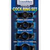 TitanMen Tools Cock Ring Set Black 4 Each Per Set