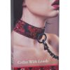 Scandal Collar With Leash Red/Black