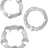 Ram Beaded Cockrings Clear 3 Assorted Sizes Per Set
