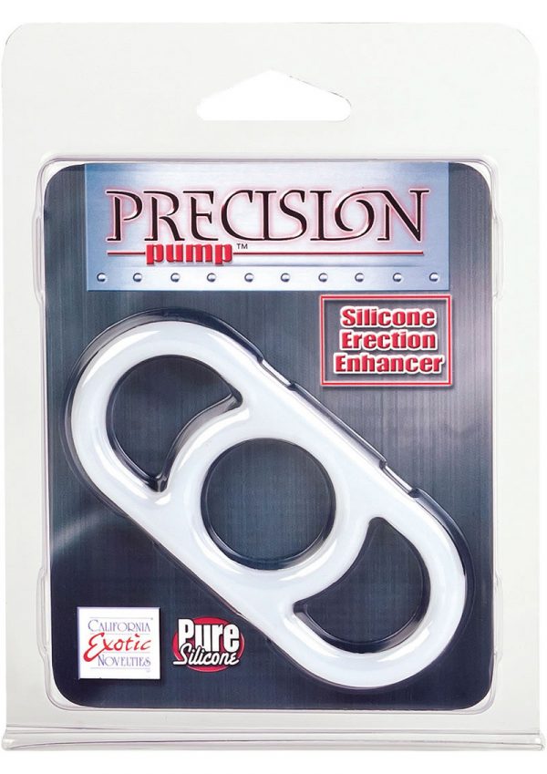 Precision Pump Erection Enhancer Silicone Cock Ring Clear