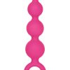 Silicone Booty Beads Pink 4.5 Inch