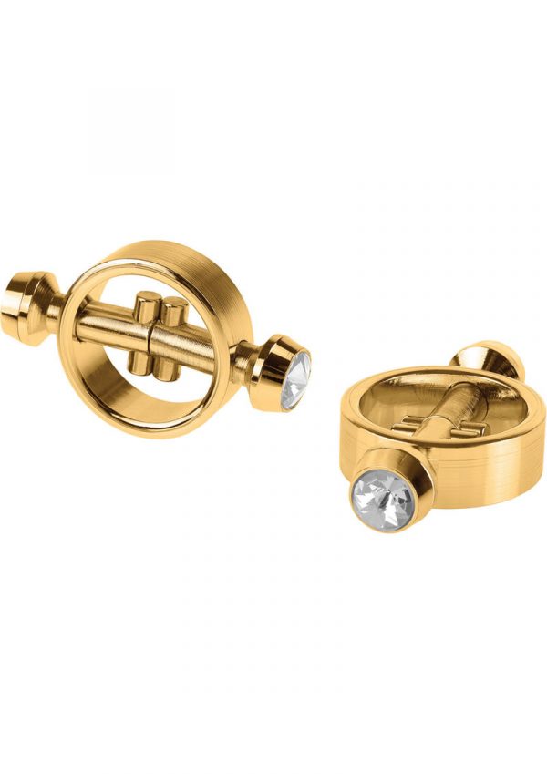 Fetish Fantasy Gold Magnetic Nipple Clamps Gold