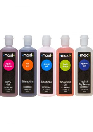 Mood Pleasure For Her Enhancement Gels Assorted Gels 1 Ounce 5 Each Per Pack