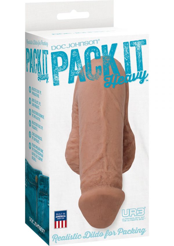 Pack It Heavy Realistic Dildo For Packing Brown 5.7 Inch