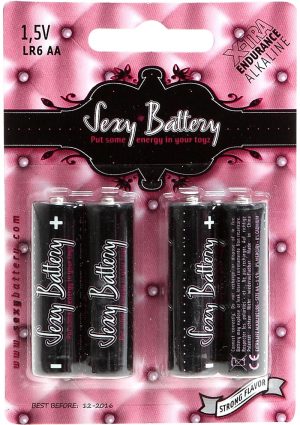 Sexy Battery Xtra Endurance Alkaline LR6 AA/ 1.5V 4 Each Per Pack