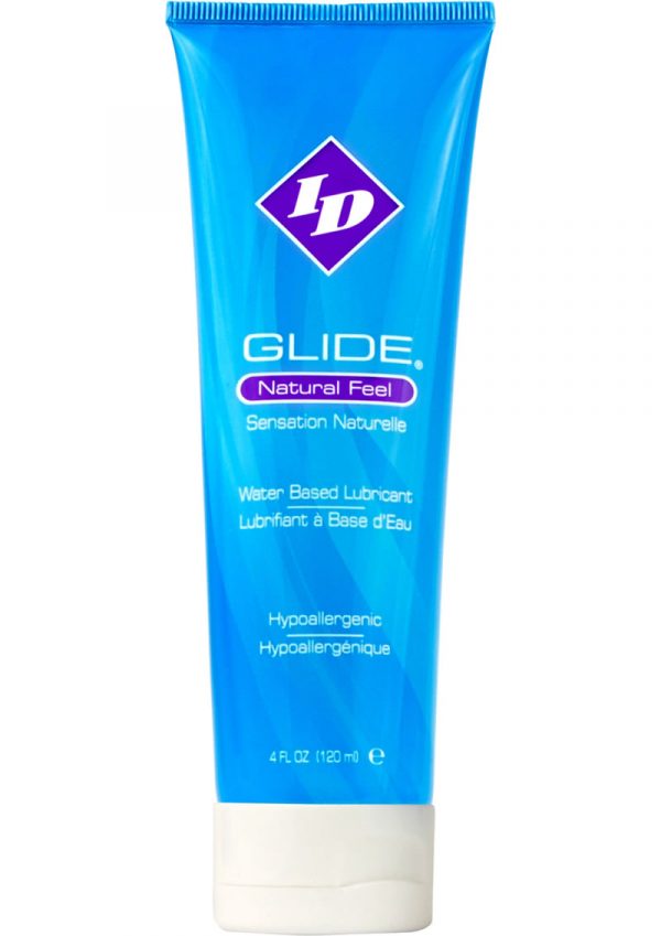 ID Glide Natural Feel Water Based Lubricant 4 Ounce Travel Tube