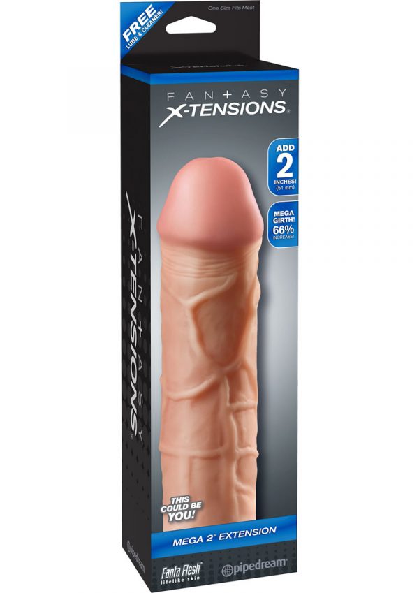 Fantasy Xtensions Mega 2 Inch Extension Sleeve Flesh 8 Inch