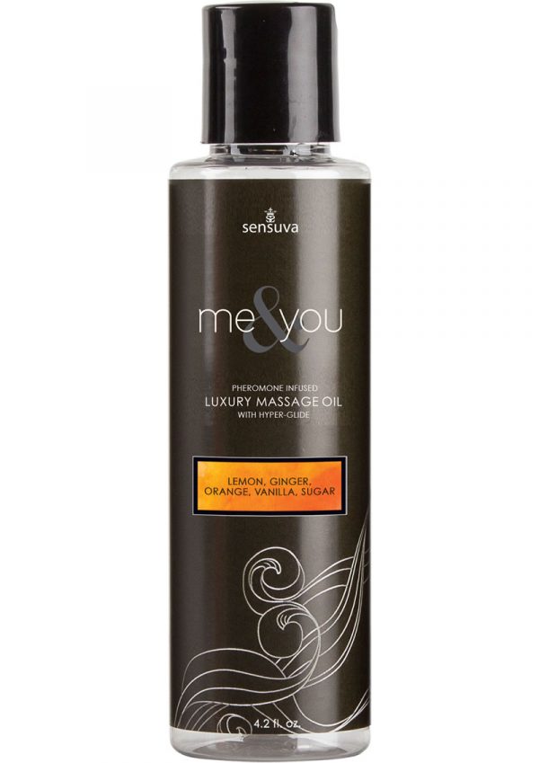 Me And You Pheromone Infused Luxury Massage Oil Lemon Ginger Orange Vanilla Sugar 4.2 Ounce