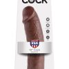 King Cock Realistic Dildo Brown 10 Inch