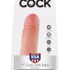 King Cock Realistic Dildo With Balls Flesh 7 Inch