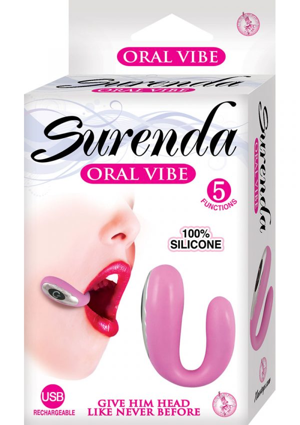 Surenda Silicone Oral Vibe Rechargeable 5 Function Waterproof Pink 2.25 Inch