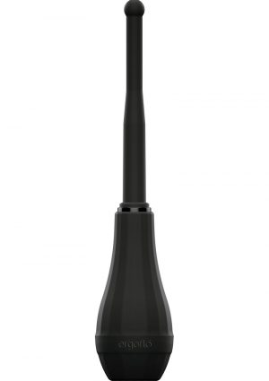 Perfect Fit Ergoflo Director 8in Silicone Flex Tip Anal Douche - Black