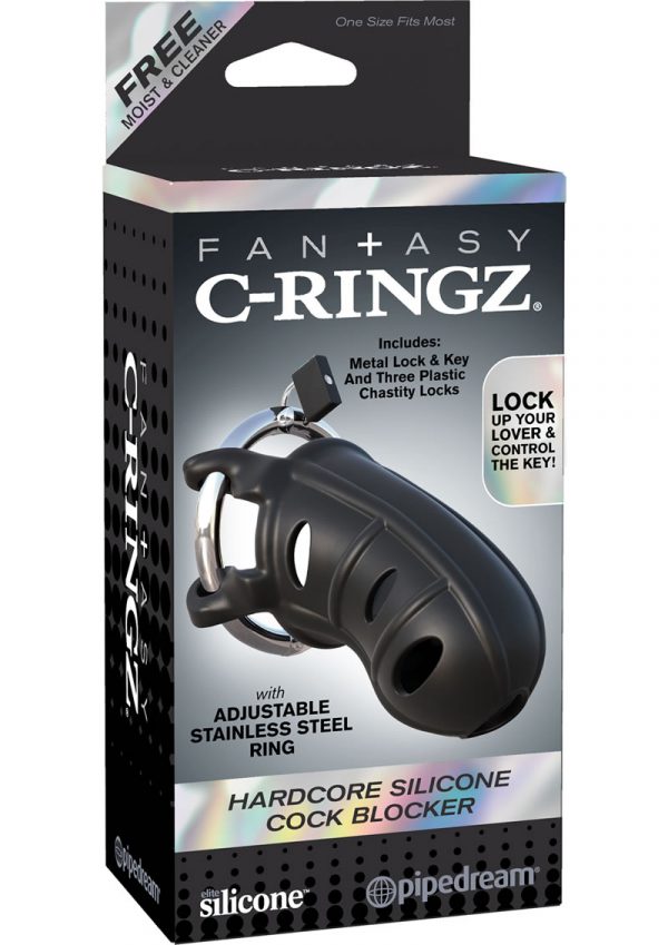 Fantasy C-Ringz Hardcore Silicone Cock Blocker Black