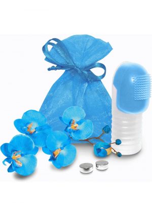 Fuzu Fingertip Massager Silicone Waterproof Neon Blue