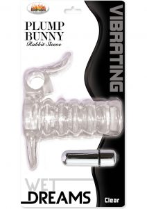 Wet Dreams Vibrating Plump Bunny Rabbit Sleeve Clear