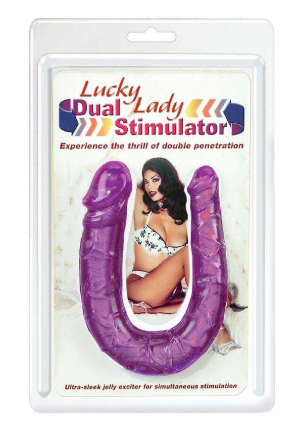 Lucky Lady Dual Stimulator 12 Inch Purple