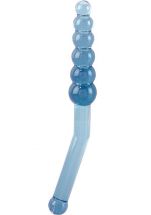 Jelly Fun Flex Beaded Anal Wand Blue 9.5 Inch