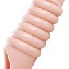 Size Matters Ribbed Penis Enchancer Sheath Flesh 5.5 Inch