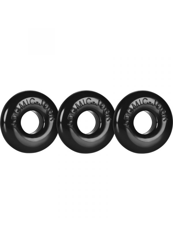 Ringer Donut Cockring 3 Pack Black