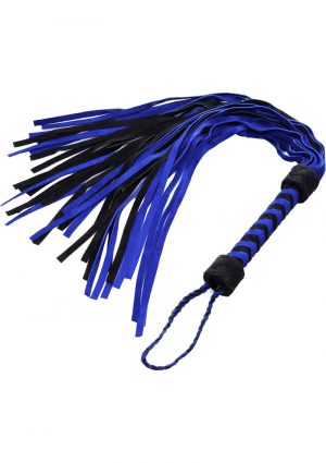 Flogger Suede Suede Black and Blue 18 Inch