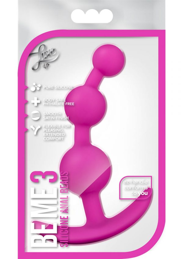 Luxe Be Me 3 Anal Silicone Fuchsia