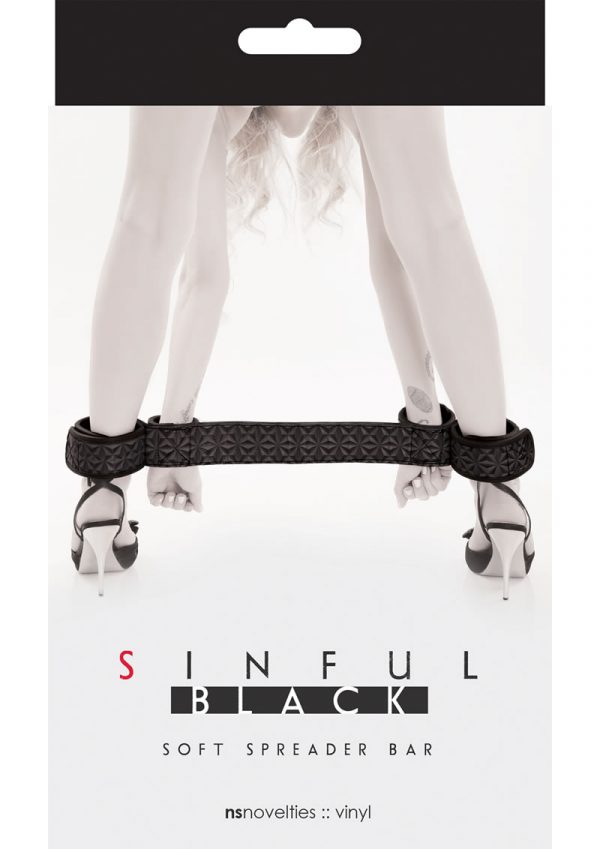 Sinful Soft Vinyl Spreader Bar Black