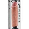King Cock Vibrating Realistic Dildo Waterproof Flesh 10 Inch