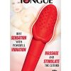 Incredible Oral Tongue Silicone Vibe Waterproof Red 6.25 Inch