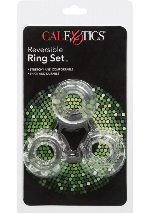 Reversible Cock Ring Set Clear