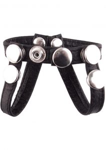 Rouge Arab Strap Leather Adjustable Cock Strap Black