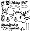 Hott Products Erotic Tattoos Assorted Pack Black