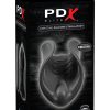 PDX Elite Vibrating Silicone Stimulator Stroker Black
