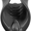 PDX Elite Vibrating Silicone Stimulator Stroker Black