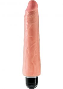 King Cock Vibrating Stiffy Realistic Dildo Waterproof Flesh 9 Inch